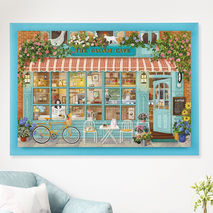 Momibook Corner Coffee Shop 1000 Piece Jigsaw Puzzle