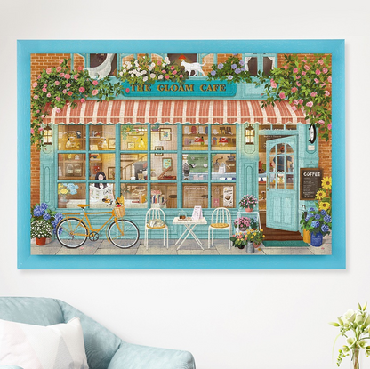 Momibook Corner Coffee Shop 1000 Piece Jigsaw Puzzle