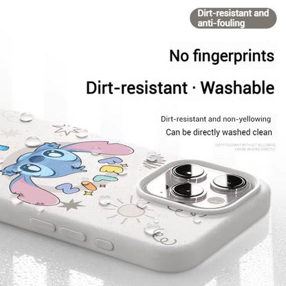 MagSafe Stitch Liquid Silicone Case – Cute, Shockproof & Anti-Fingerprint
