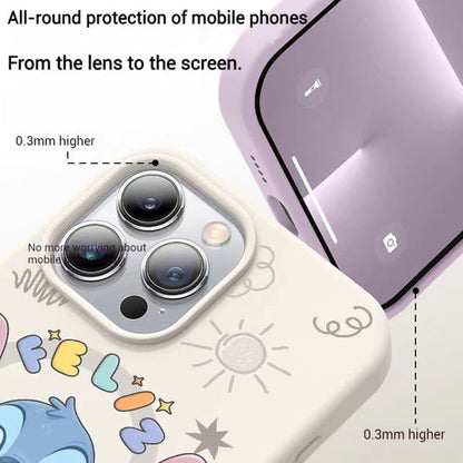 MagSafe Stitch Liquid Silicone Case – Cute, Shockproof & Anti-Fingerprint