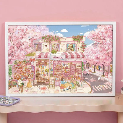 Momibook Cherry Blossom Street 1000 Piece Jigsaw Puzzle