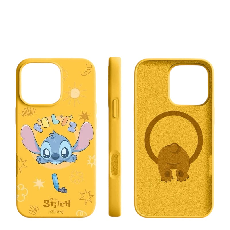 MagSafe Stitch Liquid Silicone Case – Cute, Shockproof & Anti-Fingerprint