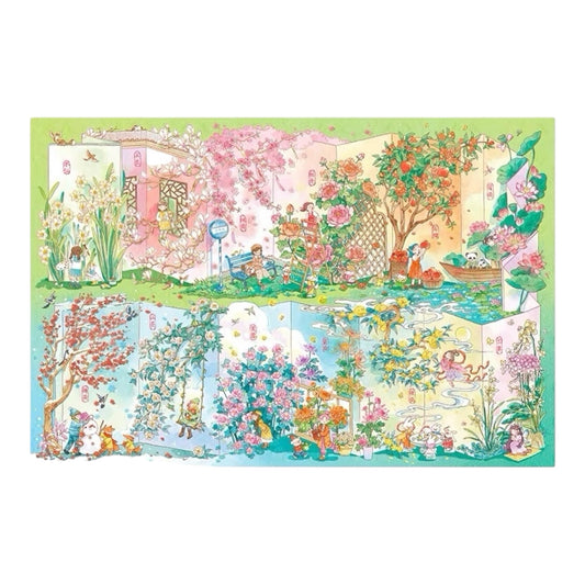 Momibook Floral Seasons 1000 Piece Jigsaw Puzzle