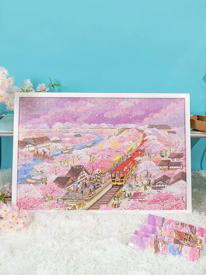 Momibook Arashiyama Cherry Blossom Journey 1000 Piece Jigsaw Puzzle