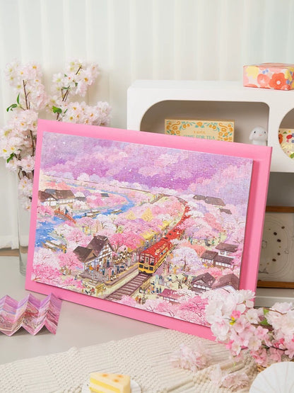 Momibook Arashiyama Cherry Blossom Journey 1000 Piece Jigsaw Puzzle