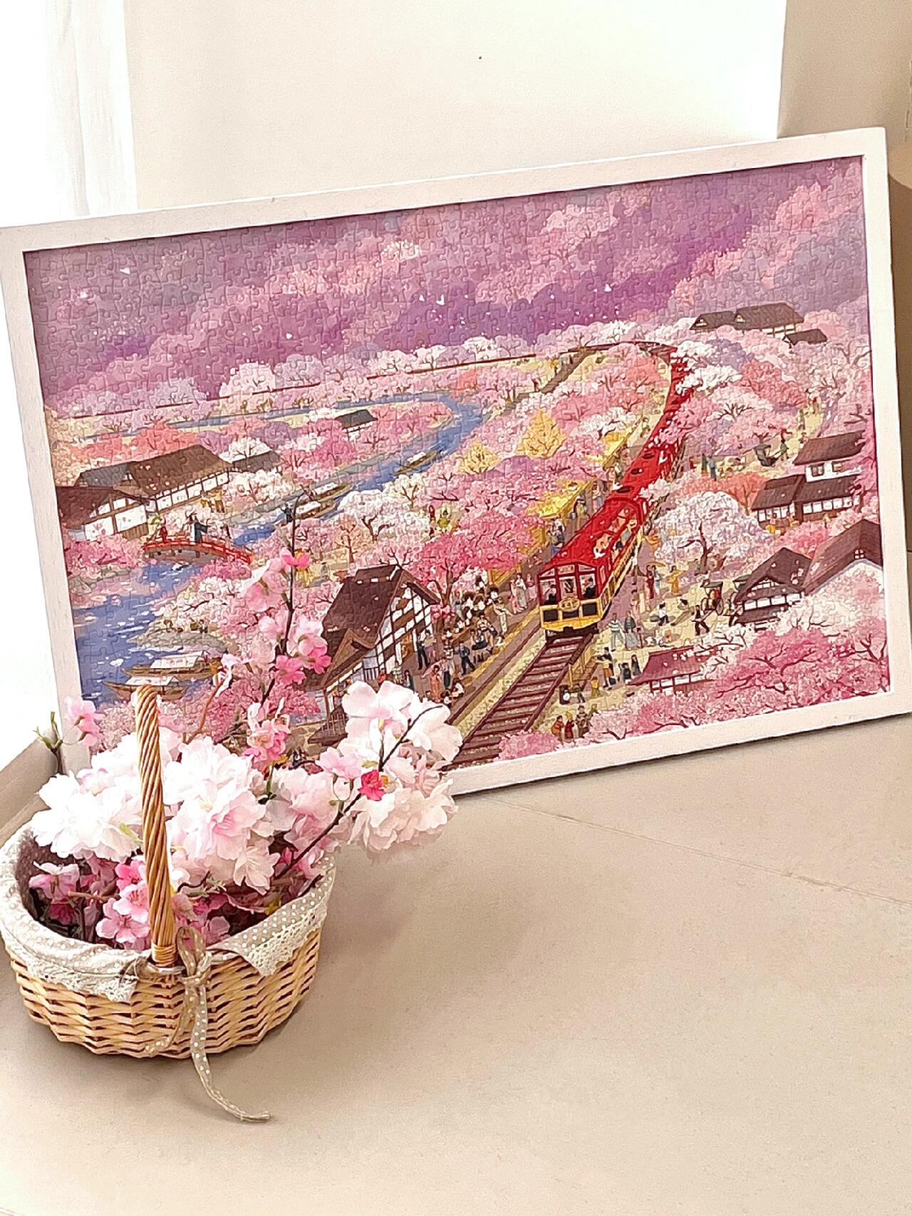 Momibook Arashiyama Cherry Blossom Journey 1000 Piece Jigsaw Puzzle