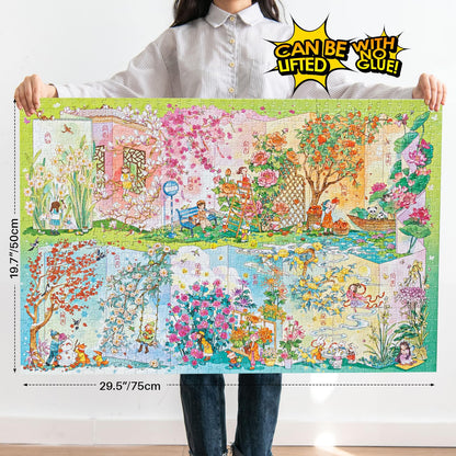 Momibook Floral Seasons 1000 Piece Jigsaw Puzzle