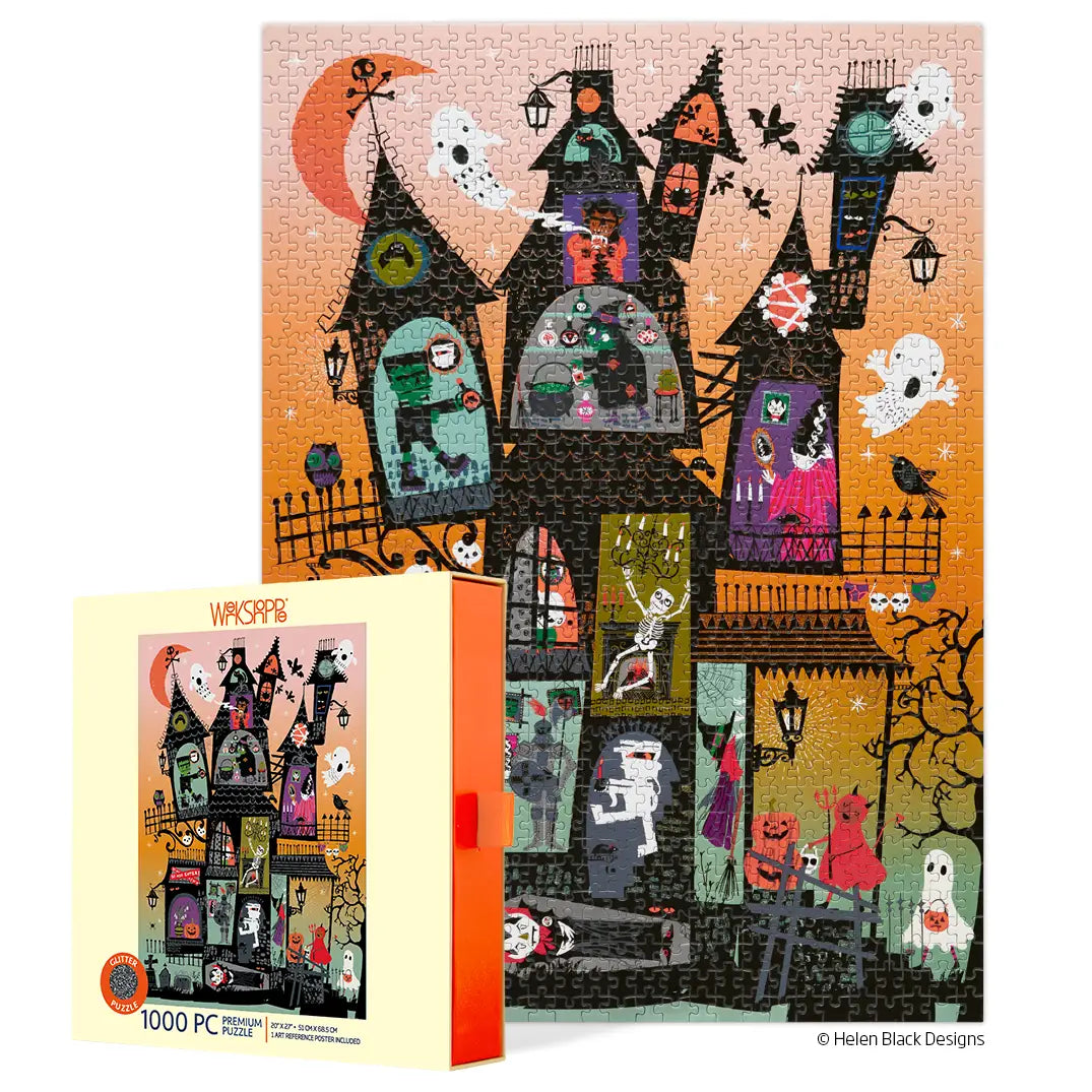 Haunted House 1000 Piece Halloween Puzzle WerkShoppe