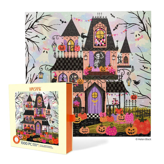 Boohemian Mansion 1000 Piece Halloween Puzzle with Glitter WerkShoppe