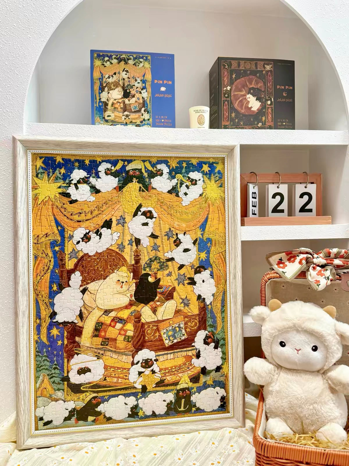 Pin Pin Counting Sheep 521 Piece Foil Jigsaw Puzzle Pin Pin