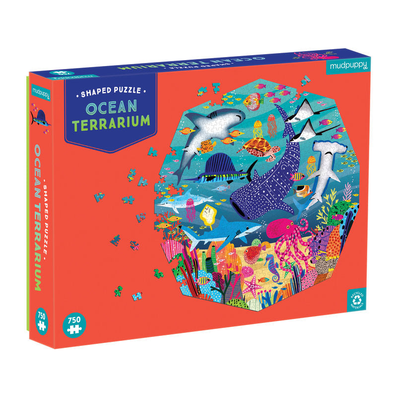 Ocean Terrarium 750 Piece Shaped Puzzle Mudpuppy