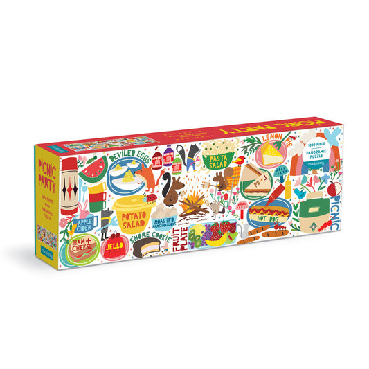 Picnic Party 1000 Piece Panoramic Family Puzzle Mudpuppy