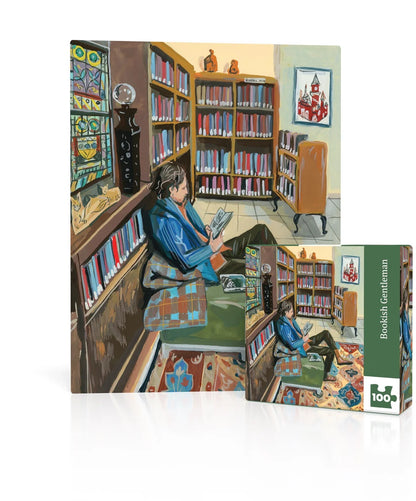 [Pre-Order] Bookish Gentleman Mini
100 Piece Mini Puzzle New York Puzzle Company