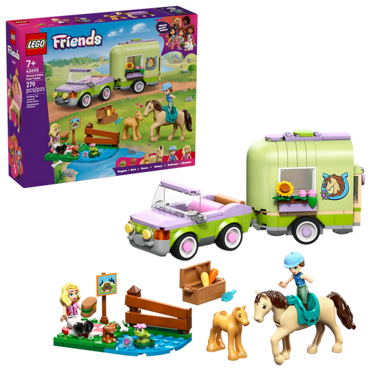 LEGO Friends Horse & Baby Foal Trailer 42695