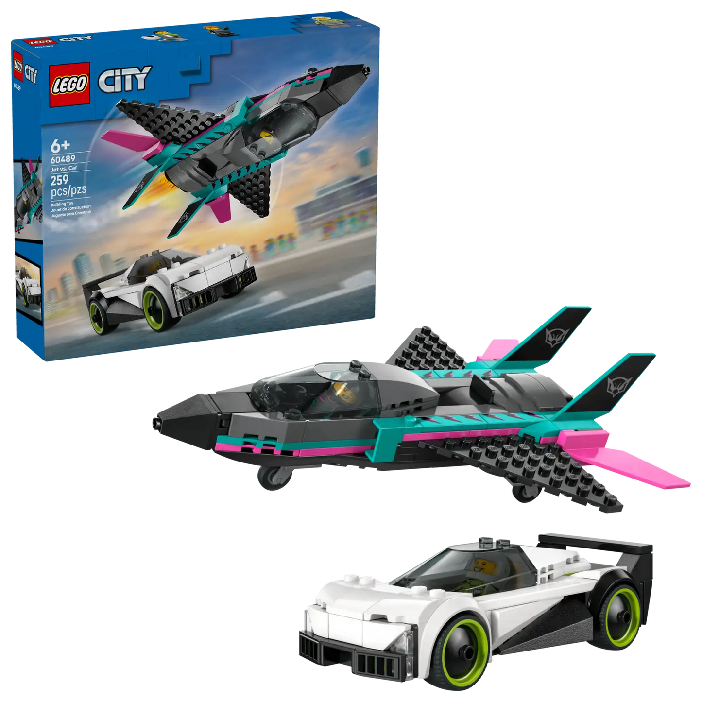 LEGO City Jet vs. Car 60489