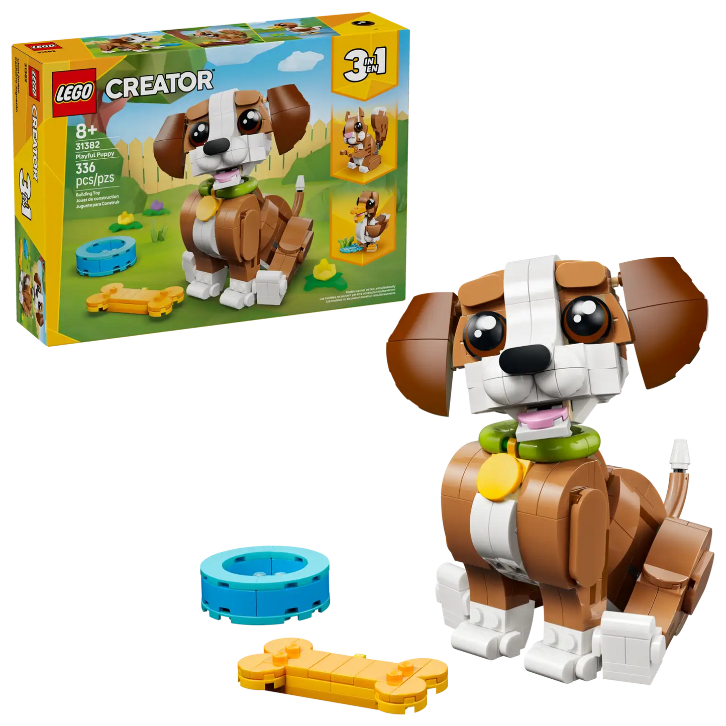 LEGO Creator 3-in-1 Cute Animals: Playful Puppy Dog 31382