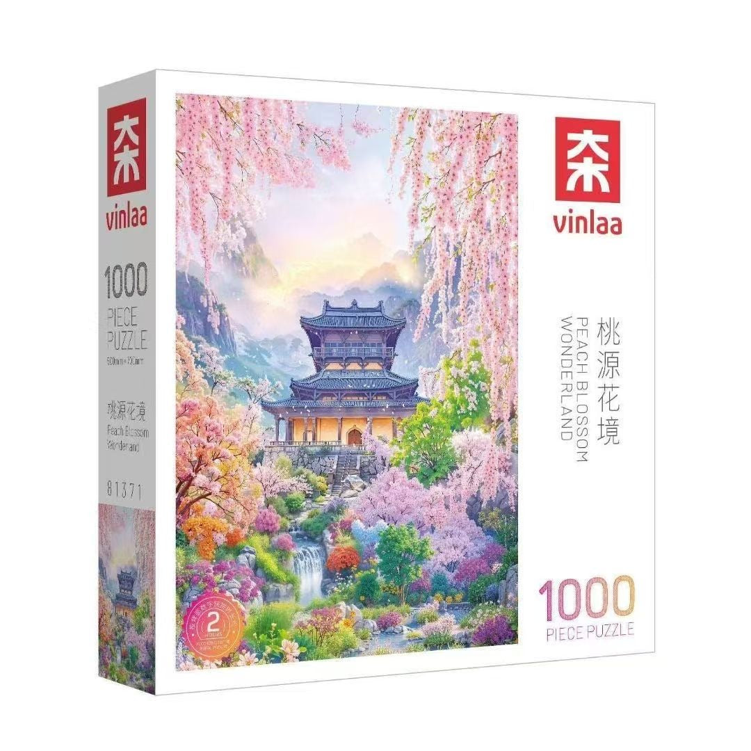 Peach Blossom Wonderland 1000 Piece Jigsaw Puzzle VINLAA
