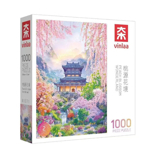 Peach Blossom Wonderland 1000 Piece Jigsaw Puzzle VINLAA