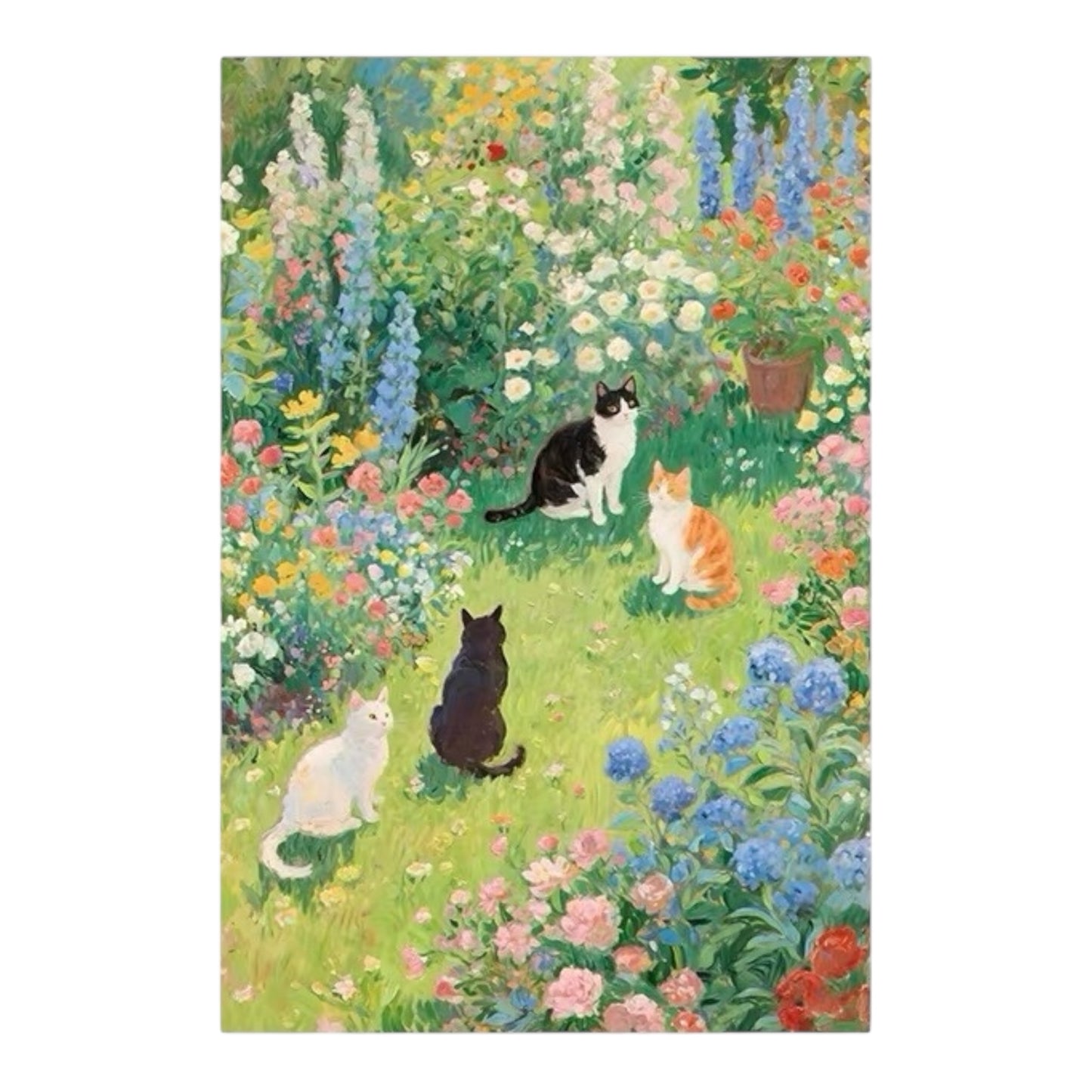 Momibook Garden Cat Gathering 1000 Piece Jigsaw Puzzle Momibook