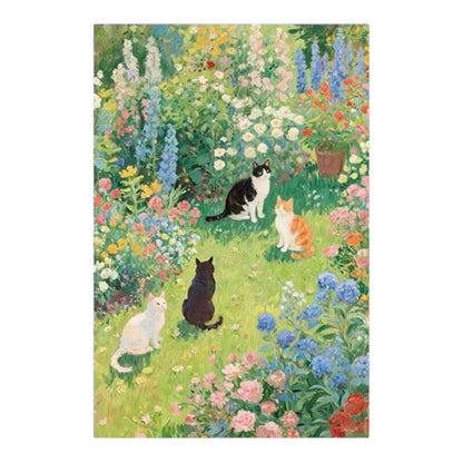 Momibook Garden Cat Gathering 1000 Piece Jigsaw Puzzle Momibook