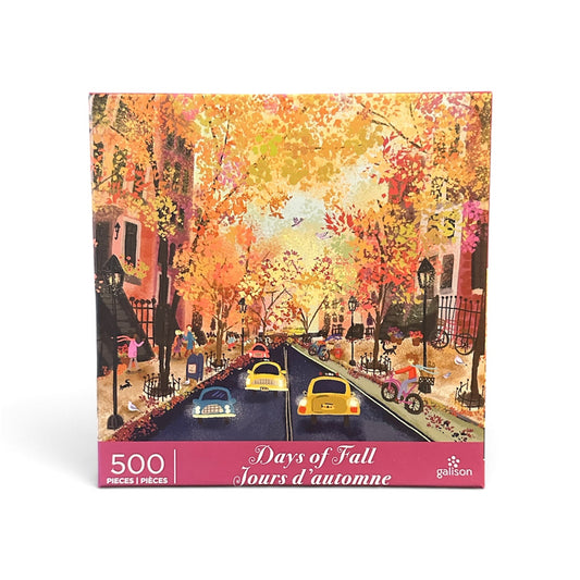Galison Days of Fall 500 Piece Puzzle Galison
