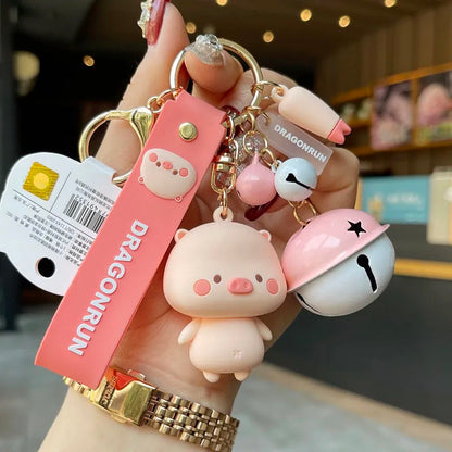 Kawaii Pig Keychain Set