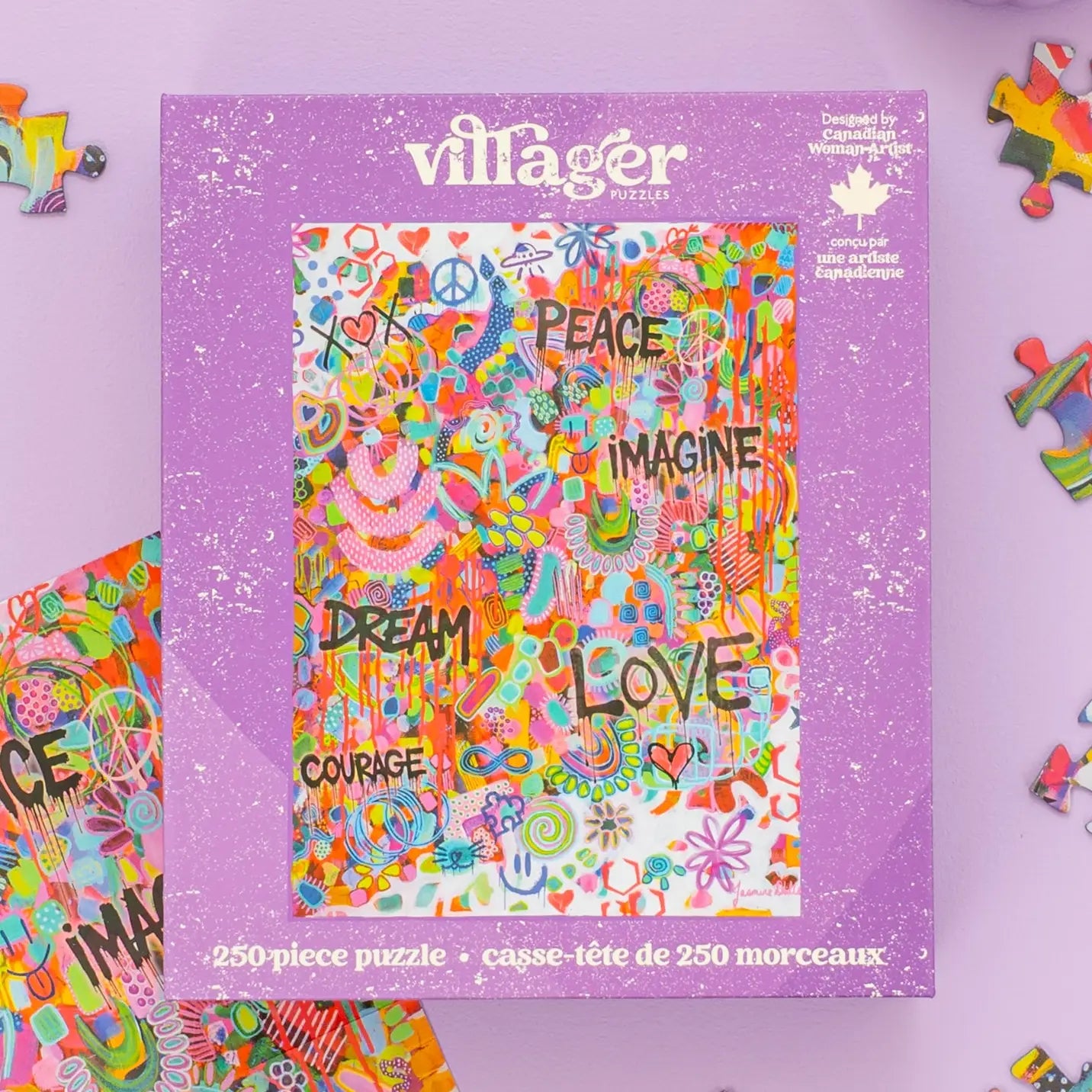 Pink Graffiti 250 Piece Puzzle Villager Puzzles