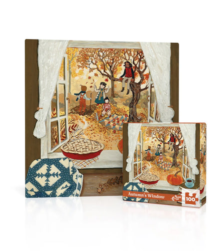 Autumn's Window Mini 100 Piece Jigsaw Puzzle V Boutique Studio