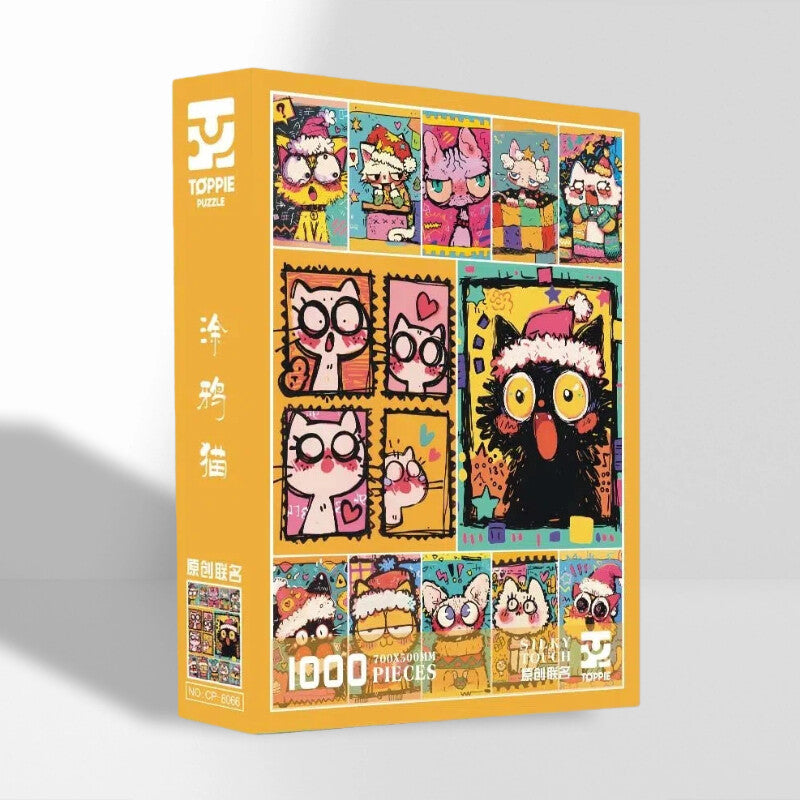 Graffiti Cats 1000 Piece Puzzle Toppie