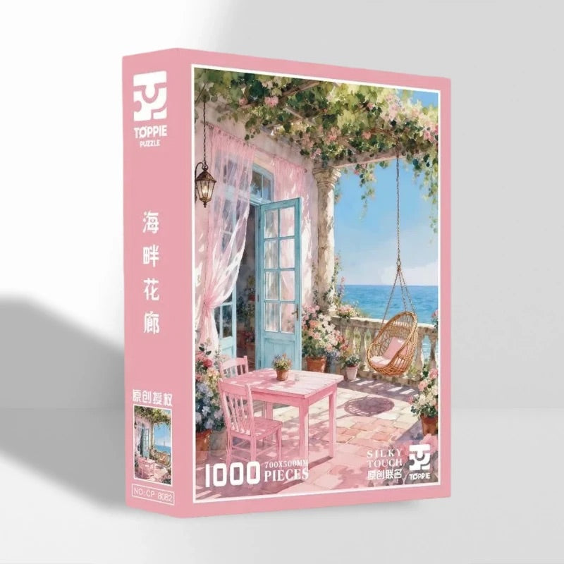 Seaside Floral Balcony 1000 Piece Puzzle Toppie