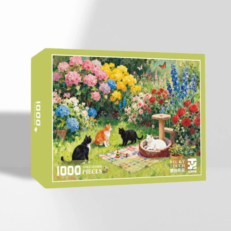 Cats Garden Tea Time 1000 Piece Puzzle