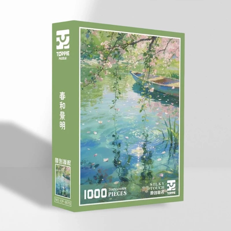 Spring Blossom Lake 1000 Piece Puzzle Toppie