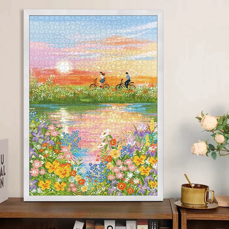 Flower River 1000 Piece Jigsaw Puzzle Botop