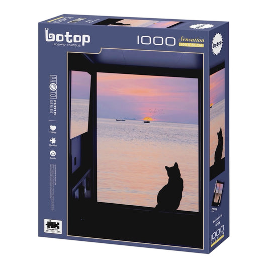 Sunrise Cat 1000 Piece Jigsaw Puzzle Botop