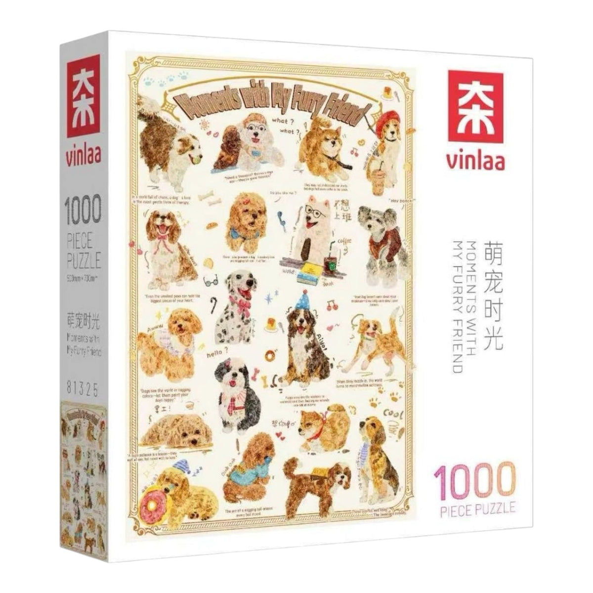 Moments with My Furry Friend 1000 Piece Jigsaw Puzzle VINLAA
