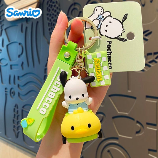 Kawaii Playful Car Sanrio Keychain