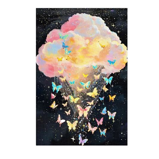 Butterflies Drawn to Dream Clouds Jigsaw Puzzle