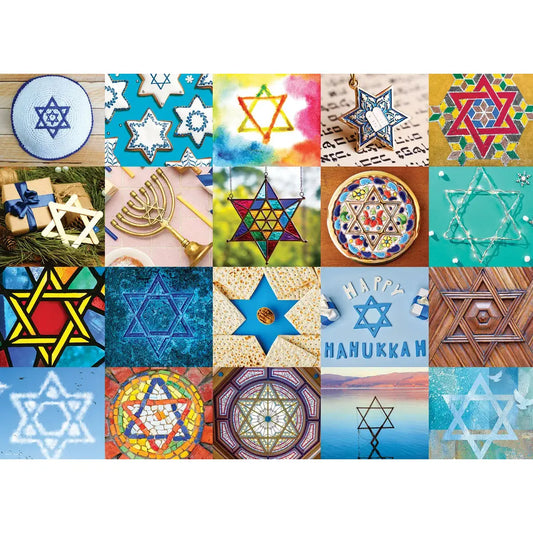 Star of David Collage 1000 Piece Puzzle