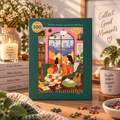 Slow Mornings 500 Pieces Puzzle Hobbry