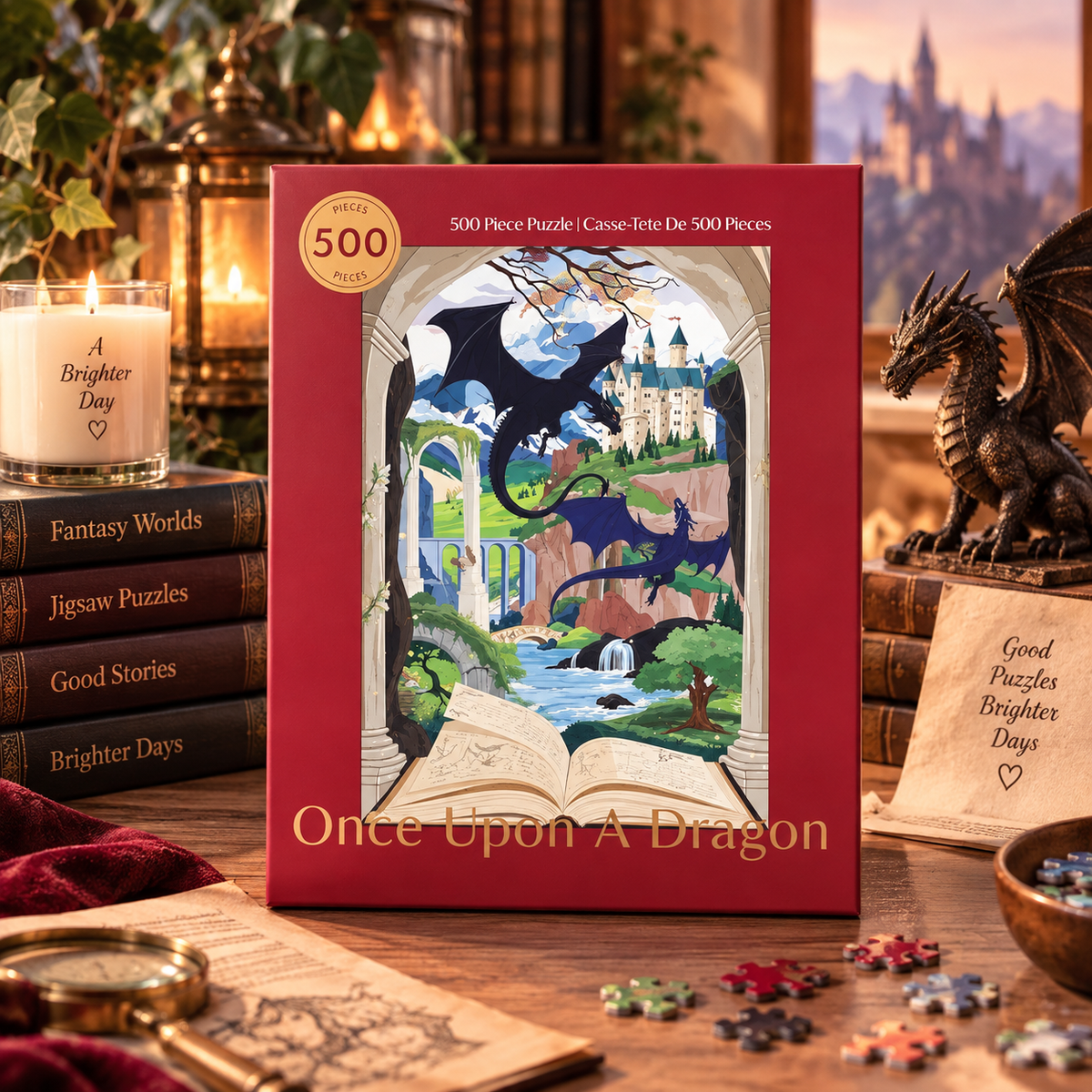 Once Upon a Dragon 500 Piece Puzzle Hobbry