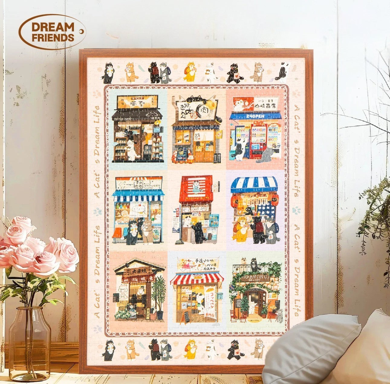 Dream Friends Cat Corners 1000 Piece Jigsaw Puzzle
