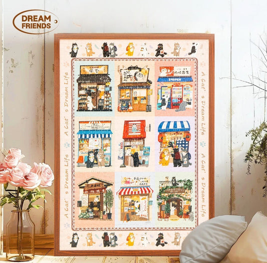 Dream Friends Cat Corners 1000 Piece Jigsaw Puzzle