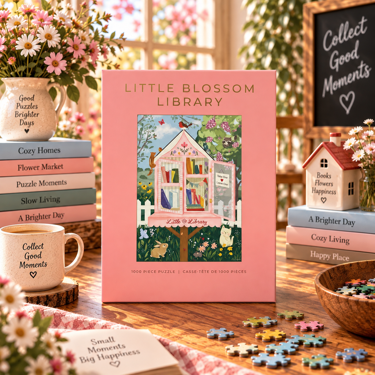 Hobbry Little Blossom Library 1000 Piece Puzzle Hobbry