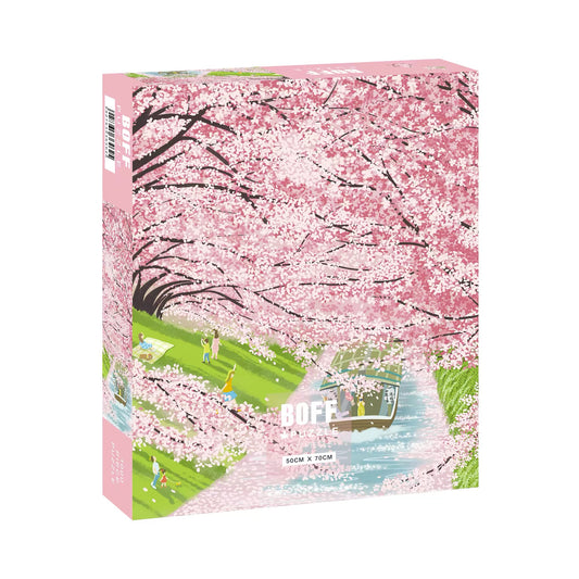 BOFF Spring Cherry Blossom Boat Ride 1000 Piece Jigsaw Puzzle BOFF