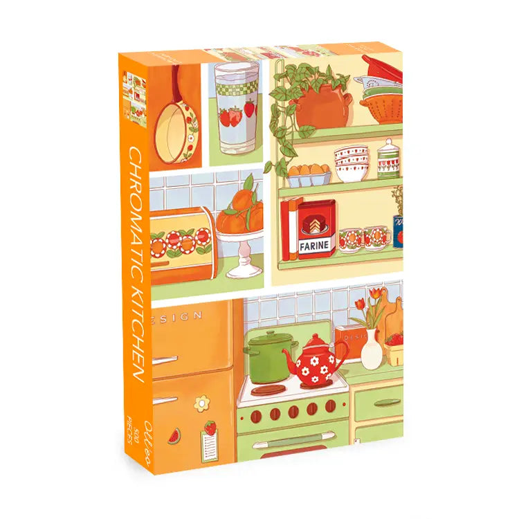 Olleo Puzzles Chromatic Kitchen 500 Piece Puzzle Jigsaw puzzles