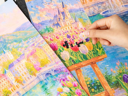 Flower City by the Water 1000 Piece Puzzle VINLAA