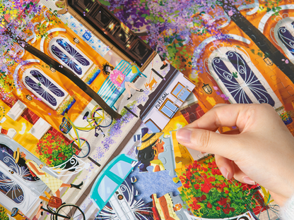 Lisbon Jacaranda Street 1000 Piece Puzzle VINLAA