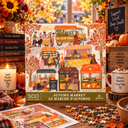 Galison Autumn Market 500 Piece Puzzle Galison