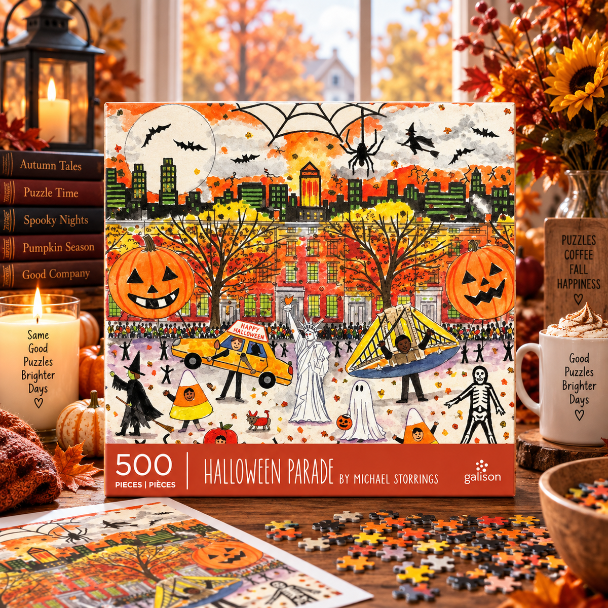 Galison Halloween Parade 500 Piece Puzzle Galison