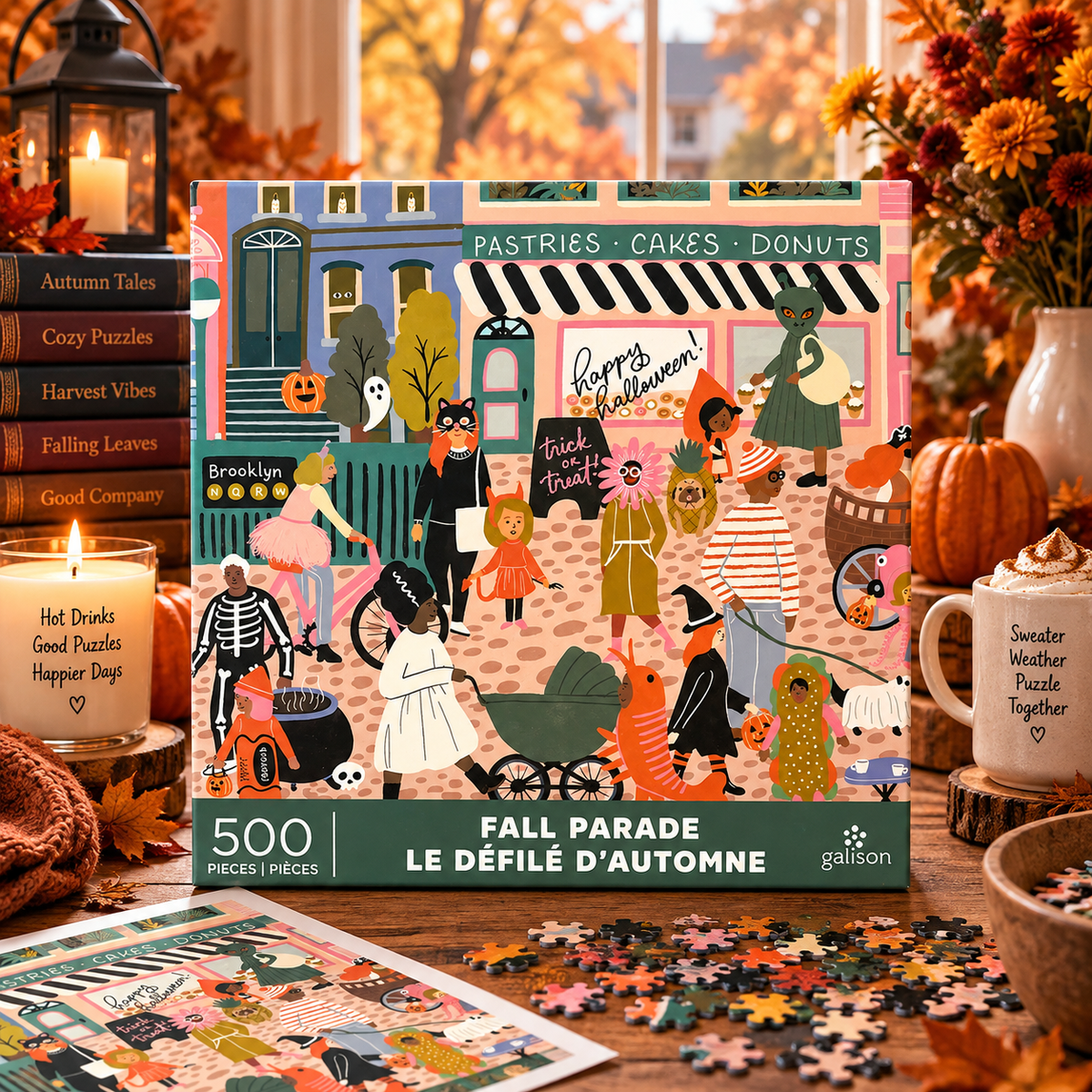 Galison Fall Parade 500 Piece Puzzle Galison